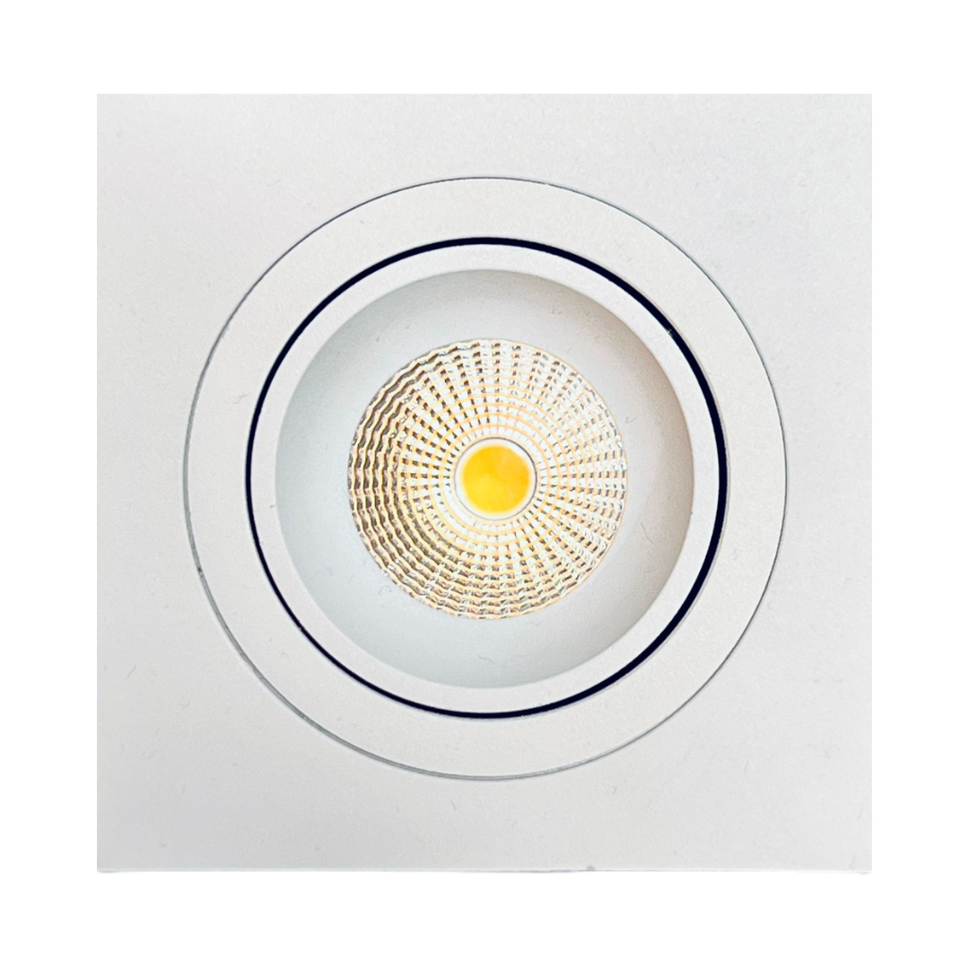 Foco De Techo Empotrable Doro - ACB - Downlight Cuadrado, Aluminio Blanco/negro, 1xGU10